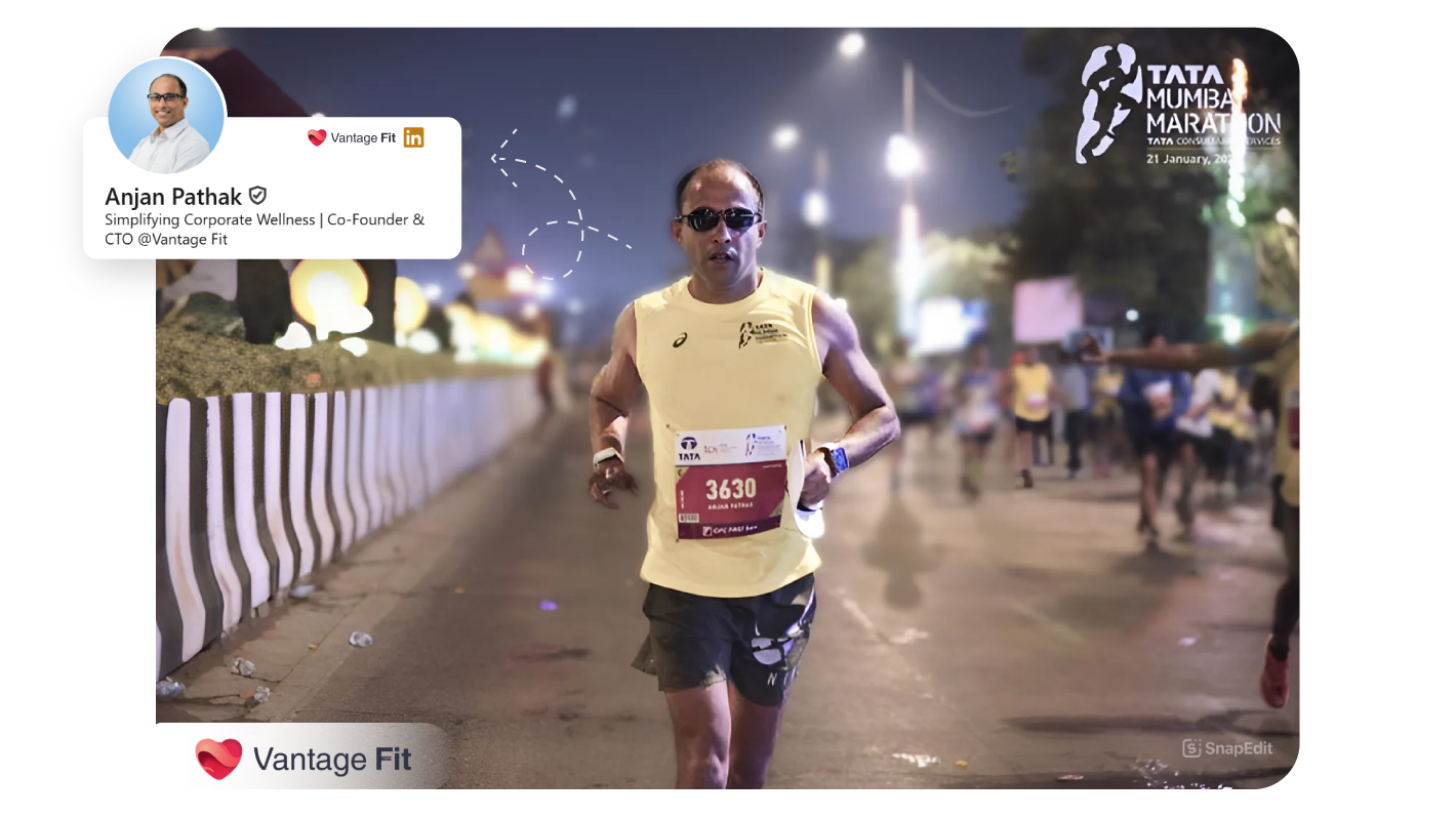 Anjan Pathak at TATA marathon