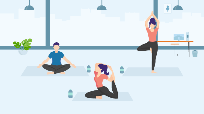 14 Fantastische Vorteile von Yoga am Arbeitsplatz